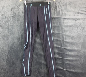 Skins Tights Mens Large Long Black Blue A200 Skinny Leg Gym Running - Picture 1 of 13