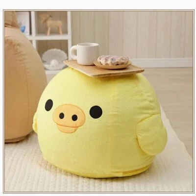 Kiiroitori Ottoman Single Seater Beads Washable Cover Stool Cushion Rilakkuma - Image 1 of 4