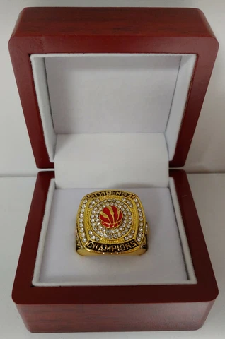 Kawhi Leonard - 2019 Toronto Raptors Championship Ring With Wooden Display Box Cover