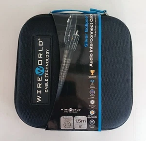 Wireworld Silver Eclipse 7 tonearm cable 1.5m, Right angle DIN to RCA. SRP £610 - Afbeelding 1 van 2