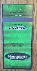 IRISH PUB MATCHBOOK MATCHCOVER: HARTLGAN'S (CHARLOTTE, NORTH CAROLINA) -E8 - Imagen 1 de 1