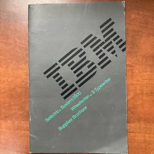 Vintage IBM Selectric System/2000 Supplies Brochure & Manual - Picture 1 of 3