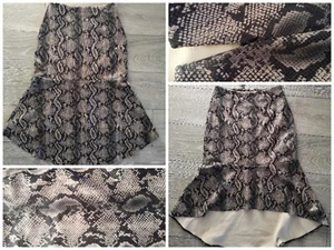 Boohoo Snake Leather Look Mermaid Skirt Size 8 - Picture 1 of 5
