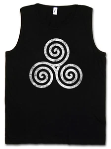 TRISKELION SYMBOL III TANK TOP FITNESS Nordic Celtic Kelten Knoten Larp Triskel - Picture 1 of 2