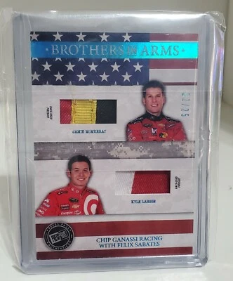 Kyle Larson Jamie McMurray 2014 Press Pass Brothers in Arms Firesuits 02/25 - Image 1 of 4