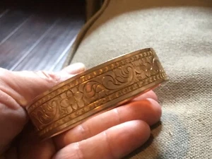 CIRCA 1900’s. GF MUST SEE ENGRAVED BRACELET  - Picture 1 of 8