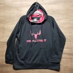 Realtree Women's SIze XL Cottonwood Canyon Hoodie Pink Camo Sweatshirt Black - Picture 1 of 8
