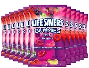 LIFE SAVERS 12 snack packs 7 oz GLUTEN FREE Wild Berry gummies. Bulk candy - Picture 1 of 4