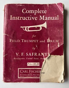 Instructive Manual for Field Trumpet and Drum V F Safranek 1918, Rev. 1942 Bugle - Foto 1 di 15