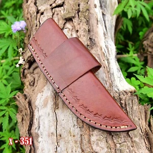 handgefertigte Leder Messerhülle Bezug Holster Vertikal & Pfadfinder Tragehülle x351 - Bild 1 von 4