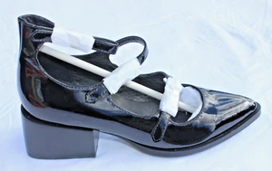 NUEVOS ZAPATOS DE SALÓN SOL SANA CHAROL NEGRO TRINITY MARY JANE TIRAS UE 35 / US 4.5 - Imagen 1 de 9