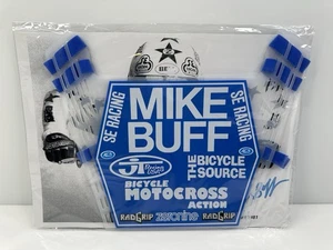 Seltenes ZeroNine BMX Racing Mike Buff Airflow Stadium Nummernschild blau USA 37/100 - Bild 1 von 3