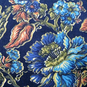 Sovereign Textiles Vintage bedruckter Cordstoff große Blumen 43" x 2,44 Yd Baumwolle - Bild 1 von 7