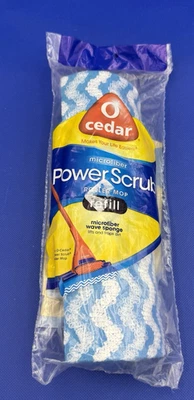 O Cedar Microfiber Wave Sponge Power Scrub Roller Mop Head Refill USA NEW - Image 1 of 4