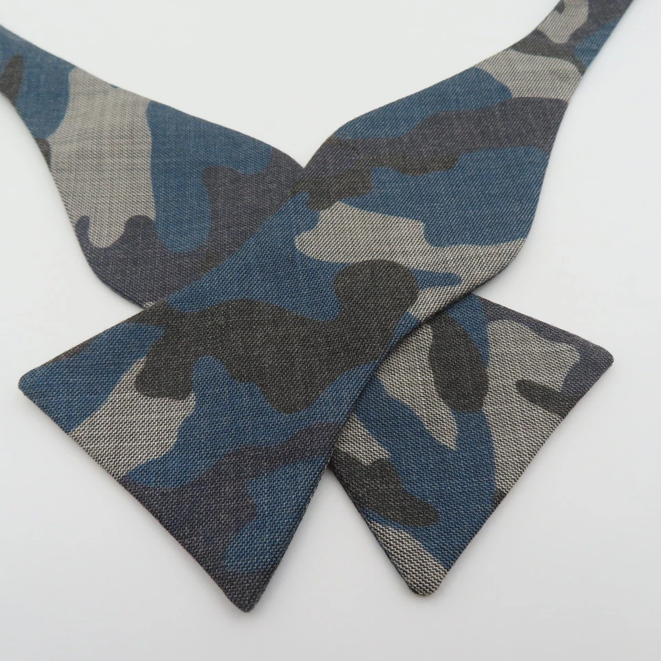 Галстук-бабочка вторник синий серый черный камуфляж ширина 2,75 дюйма самостоятельный галстук полиэстер - Изображение 1 из 4