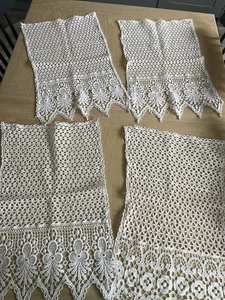 Lovely Vintage Hand Crochet Chair Back Covers Ideal For Repurposing - Picture 1 of 8