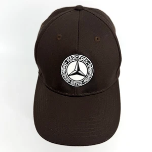 Mercedes-Benz Baseball Cap Brown Adjustable Hat Classic Logo Metal Clasp OSFM - Picture 1 of 11