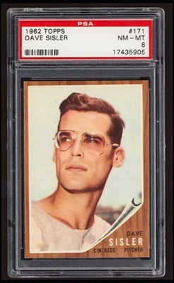 1962 Topps Dave Sisler PSA 8 NM-MT Low Pop - Only 4 Graded Higher! #171 Baseball - Image 1 of 2