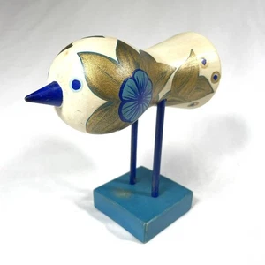 Lisa Larson Wooden Rare Bird Sandberg at Sweden Nora Wood 1970's Design - Picture 1 of 10