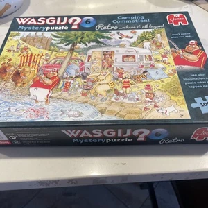 WASGIJ PUZZLES 1000 Jumbo Pieces Destiny #6 CAMPING COMMOTION The Wasgij Games - Picture 1 of 9