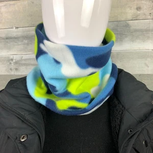blau grün limette neon Camo Halsgamasche Halswärmer Fleece Schal Schlauch Ohrenschützer - Bild 1 von 7