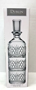 Shannon By Godinger Dublin Collection Irish Crystal Stackable Whiskey Decanter - Picture 1 of 23