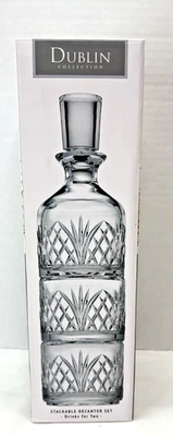 Shannon By Godinger Dublin Collection Irish Crystal Stackable Whiskey Decanter - Image 1 of 4