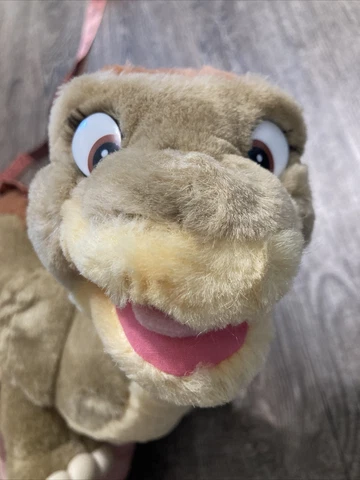 VTG Little Foot 18" Land Before Time Plush Stuffed Dinosaur 1988 Rubber Toes EUC Cover