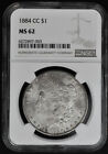 1884 CC - Morgan Silver Dollar - NGC MS62