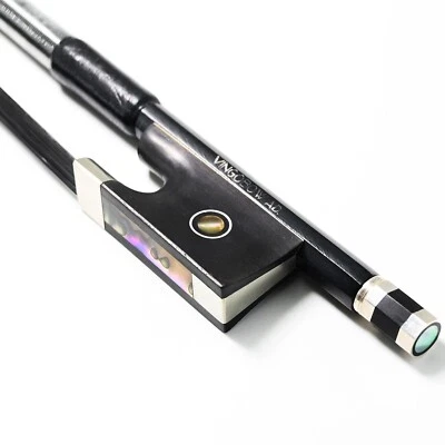 Advanced Carbon Fiber Violin Bow 4/4 Black Hair Straight **Ship from USA** - Image 1 of 4