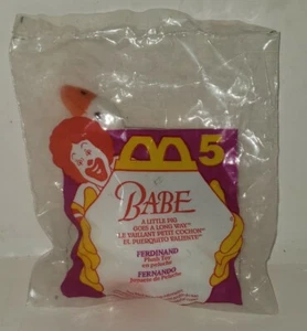MCDONALDS HAPPY MEAL BABE #5 FERDINAND juguete de peluche pato/ganso 1995 ¡nuevo en paquete! - Imagen 1 de 9