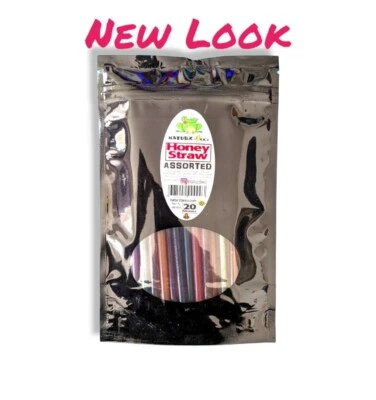 HONEY STRAWS ASSORTED FLAVORS 20 Count KOSHER PAREVE PURE USA HONEY - Image 1 of 4