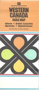 1985 Road Map WESTERN CANADA Alberta British Columbia Manitoba Saskatchewan - Picture 1 of 4