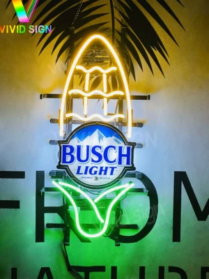 Busch Light Beer Ear Of Corn Light Lamp Neon Sign With HD Vivid Printing 20"x12" - Image 1 of 3