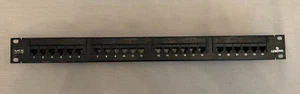 Leviton eXtreme 6+ Universal Patch Panel 24-Port 1RU CAT 6 Black - Picture 1 of 2