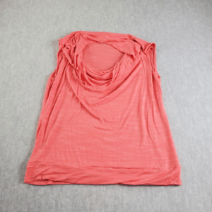 New York & Co Top Womens Large Pink Cowl Neck Sleeveless Shirt