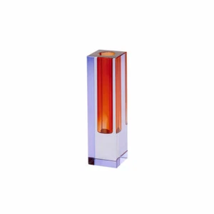 Jarrón Gift Company Sari, jarrón decorativo, jarrón de flores, cristal, púrpura, naranja, 14 cm - Imagen 1 de 1