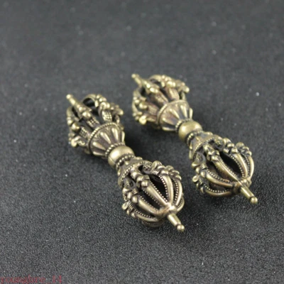 Cobre Budismo Dorje Cruz Vajry Mestle Artesanía De Colección Adornos Té Mascota Foto 1 de 3