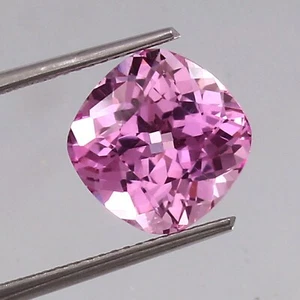 AAA Natural Impecable Ceilán Rosa Zafiro Suelto Cojín Corte Piedra Preciosa 10x10 MM - Imagen 1 de 4