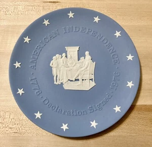 Wedgwood Jasperware American Independence Plate 1776-1976 Signed Declaration - Picture 1 of 4