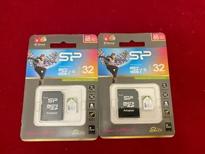 LOT of 2 - SP Silicon Power High Speed 32GB MicroSDHC Card Adapter Elite 85MB/s - Picture 1 of 2