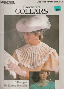 Collars - 6 Designs - CROCHET PATTERN Pattern Leaflet - Leisure Arts #446 - Picture 1 of 2