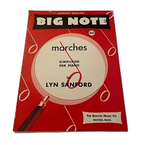 Big Note Marches Simplified for Piano Lyn Sanford Boston Sheet Music Book - Picture 1 of 4