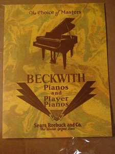 2 BECKWITH (SEARS ROEBUCK) PIANOS & PLAYER PIANO CATALOGS & HISTORY- NOS - 1930 - Picture 1 of 6