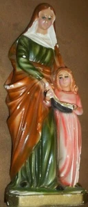 Vintage Plaster Saint  12 inches  Columbia Statuary Italy  #26 - Picture 1 of 7