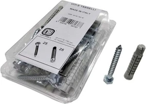 Set 25 viti (7x65mm) e 25 tasselli ad espansione per cartongesso, mattone forato - Imagen 1 de 4