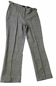 Adrienne Vittadini Women’s Brown Houndstooth Casual Pants Size 6 - Picture 1 of 4