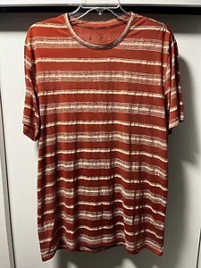Inc Mens Stripped T Shirt Size L Red And White  - Picture 1 of 3