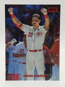 2020 Topps Stadium Club Derek Dietrich Red Foil Parallel SP #119 Cincinnati Reds - Picture 1 of 2