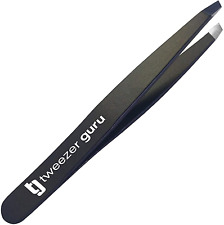 Tweezers for Women - Slant Pointed Precision Tweezers for Eyebrows & Ingrown Hai